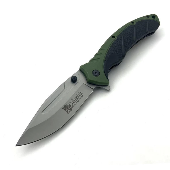 Columbia Company FST-3070-B Kamp Bıçağı Seti, Çakı, Fener ve Ateşleyici Magnezyum Çubuğu Üçü Bir Arada Yeşil - 3