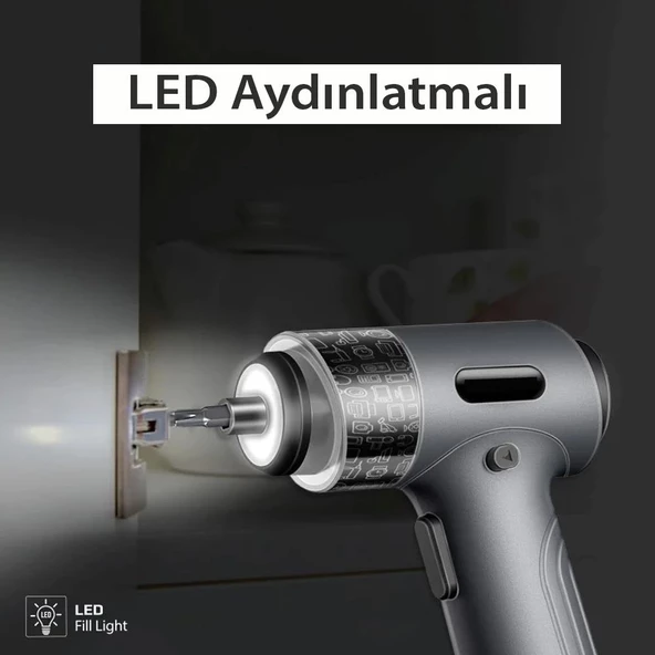 Kingsdun Sarjli Tornavida Seti 36 Parçali Manyetik Uç 5V 2500mAH - 6