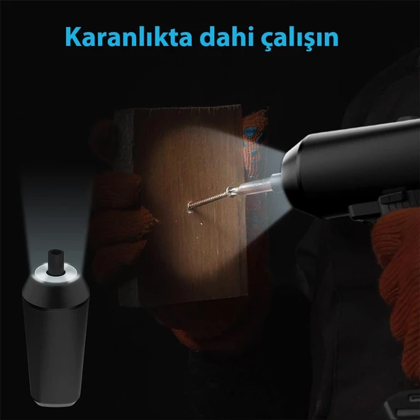 Kingsdun Sarjli Tornavida Seti 32 Parça Manyetik Uç 3.6V 1300mAH - 7