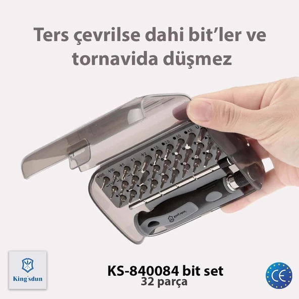 Kingsdun 32 si 1 Arada Manyetik Hassas Tornavida Seti KS-840084 - 5