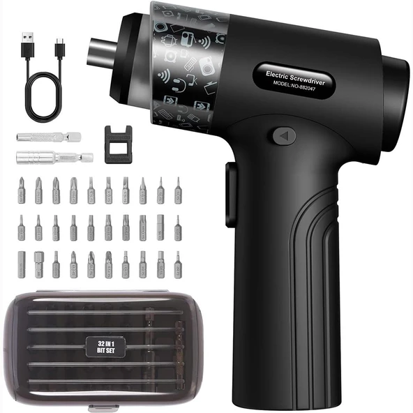 Kingsdun Sarjli Tornavida Seti 35 Parçali Manyetik Uç 5V 2500mAH - 8