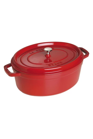 STAUB (405098660) DOKUM TENCERE OVAL KIRAZ CICEGI 31CM