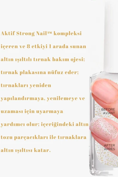 Eveline Cosmetics 8 İn 1 Total Golden Shine 12 ml Intensive Nail Conditioner - 3