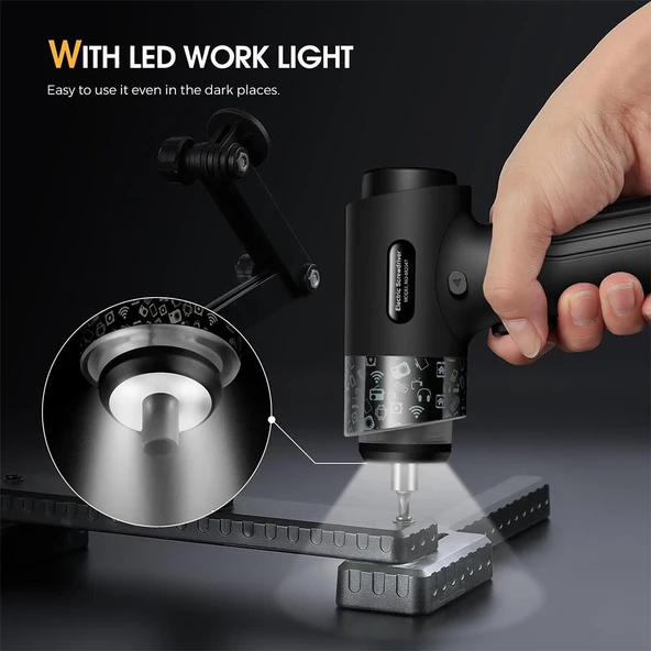 Kingsdun Sarjli Tornavida Seti 35 Parçali Manyetik Uç 5V 2500mAH - 4