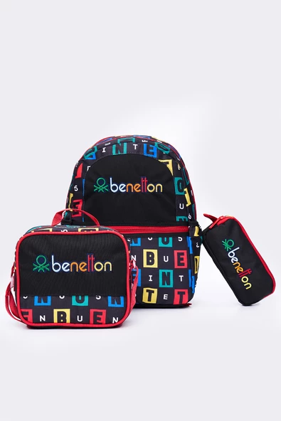 United Colors Of Benetton Erkek Çocuk 3'lü Okul Seti İlkokul Çantası & Beslenme & Kalemlik 13169 ürün görseli