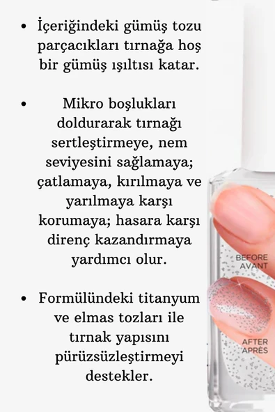 Evelıne 8 In 1 Total Action Silver Shine Nail Conditioner 12 ML - 3