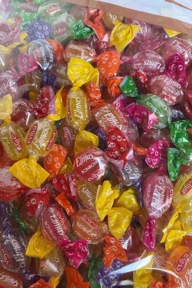 Evliya Şekerleme Bonbon Elmas Sert Atıştırmalık Ikramlık Bayram Şekeri 1 kg - 3