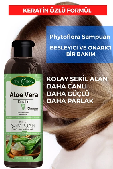 Phytoflora Saç Dökülmesine Karşı Tuzsuz Şampuan Aloe Vera Şampuanı Ve Hindistan Cevizi Yağlı Saç Spreyi - 2