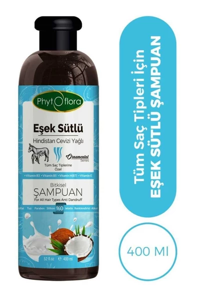 Phytoflora Kepek Karşıtı Tuzsuz Eşek Sütü Ve Hindistan Cevizi Yağlı Bitkisel Şampuan 400 Ml - 5