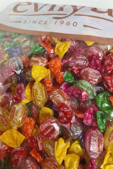 Evliya Şekerleme Bonbon Elmas Sert Atıştırmalık Ikramlık Bayram Şekeri 1 kg - 4