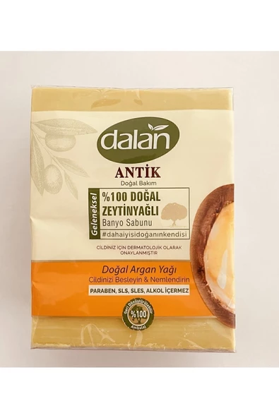 Dalan Antik %100 Doğal Zeytinyağlı Banyo Sabunu 150 gr 4 Adet Sabun Argan Yağı