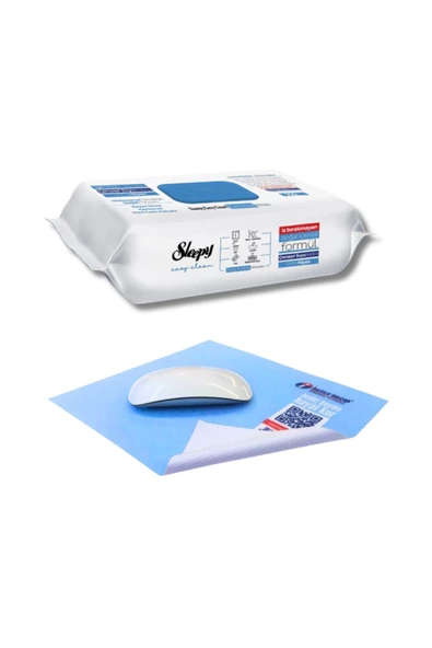 İntermop Sleepy Easy Clean Çamaşır Suyu Katkılı Yüzey Temizlik Havlusu 100 Yaprak + İntermop Slim Cam bezi - 2
