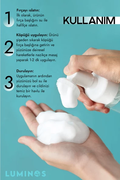 Luminos Fırça Başlıklı Yüz Temizleyici Arındırıcı Köpük - 150 ml - 4