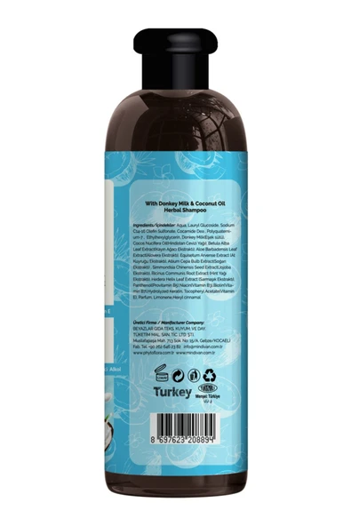Phytoflora Kepek Karşıtı Tuzsuz Eşek Sütü Ve Hindistan Cevizi Yağlı Bitkisel Şampuan 400 Ml - 7