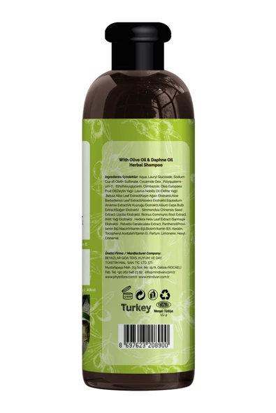 Tuzsuz Tüm Saç Tiplerine Özel Zeytinyağlı Bitkisel Şampuan 400 Ml - 3