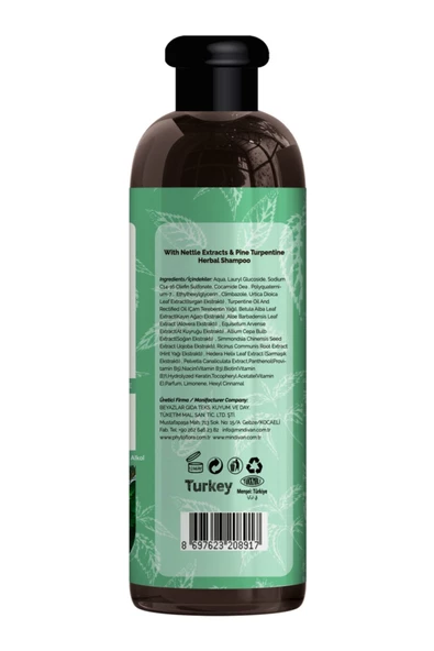 Tuzsuz Yağlı Ve Kepekli Saçlara Özel Isırgan Özlü Bitkisel Şampuan 400ml - 5