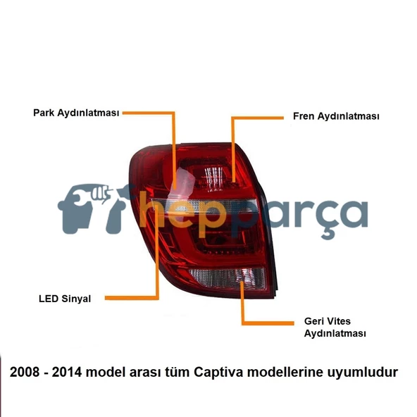 Chevrolet Captiva Led Stop Takımı - Resim 4