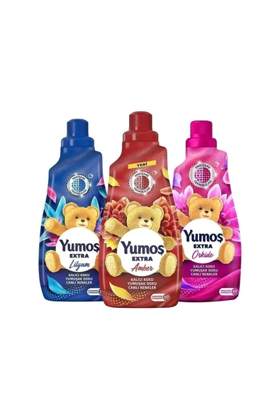 Unilever Yumoş Extra Konsantre Çamaşır Yumuşatıcısı Amber 1440 Ml + Lilyum 1440 Ml+ Orkide 1440 Ml - 2