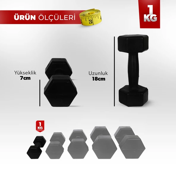 1 kg Dambıl Seti 2x1 kg Dambıl (Demir Tozu Dolum) - 2