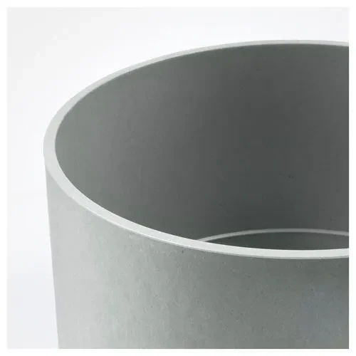 SUMUHOME NYPON DEKORATİF PLASTİK SAKSI GRİ 24 CM - 2
