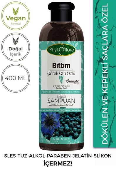 Phytoflora Tuzsuz Dökülen Ve Kepekli Saçlara Özel Bıttım Özlü Bitkisel Şampuan 400 ml