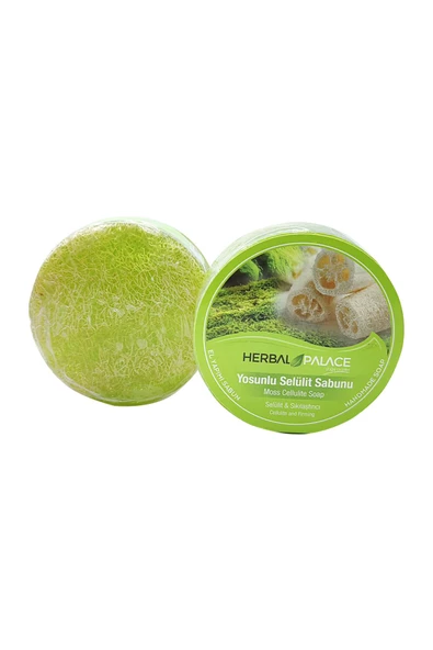 Herbal Palace El Yapımı Doğal Lifli Yosunlu Selülit Sabunu 125 Gr. X 2 Adet Selülit Giderici