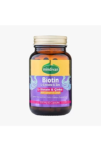 Mindivan Biotin L Sistein Çinko 60 Kapsül