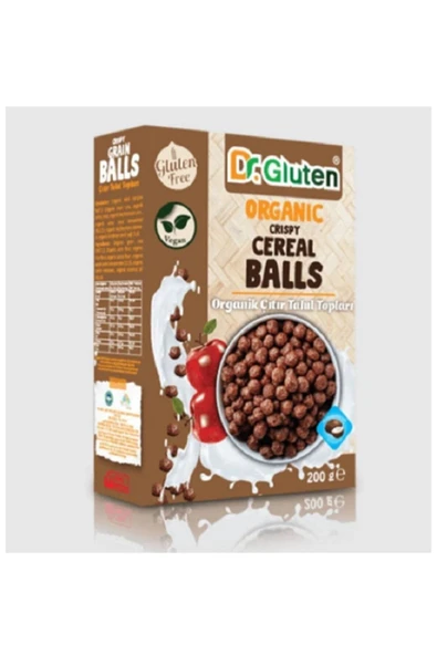 Dr. Gluten Organik Glutensiz Çıtır Tahıl Topları (VEGAN) 200 G
