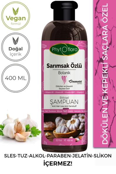 Phytoflora Tuzsuz Yağlı Ve Dökülen Ve Kepekli Saçlara Özel Sarımsak Özlü Bitkisel Şampuan