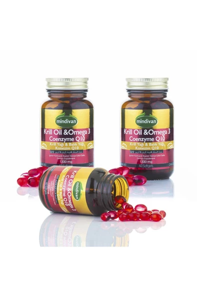 Mindivan Krilloil - Omega 3 - Coenzyme Q10 X 3 Adet