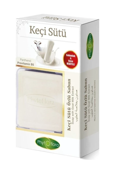 Phytoflora Keçi Sütü Özlü Sabun 125 gr (KESE VE SABUNLUK HEDİYELİ)