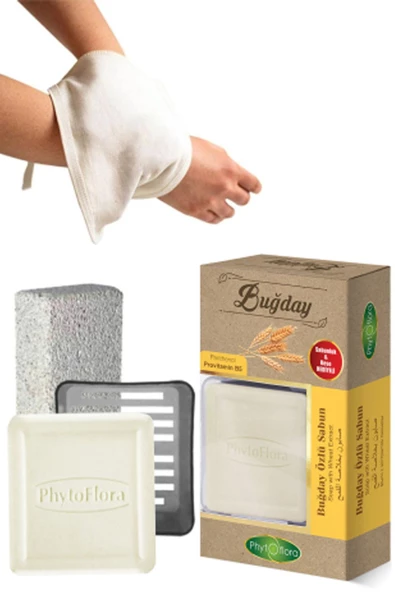 Phytoflora Buğday Sabunu Ve Banyo Kesesi, Katı Sabunluk