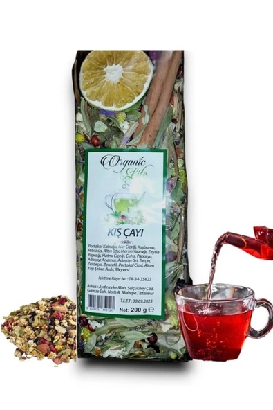 organic life Kış Çayı 200 G Zengin İçerikli Doğal Bitki Çayı