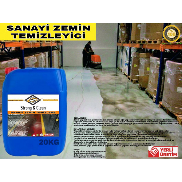 Sanayi Zemin Yağ Temizleyicisi 20kg