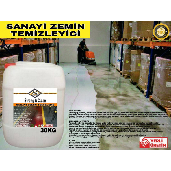 Sanayi Zemin Yağ Temizleyicisi 30kg
