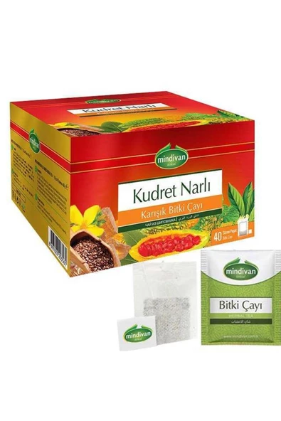 Mindivan Kudret Narlı Karışık Bitki Çayı 1.5 gr x 40 Süzen Poşet