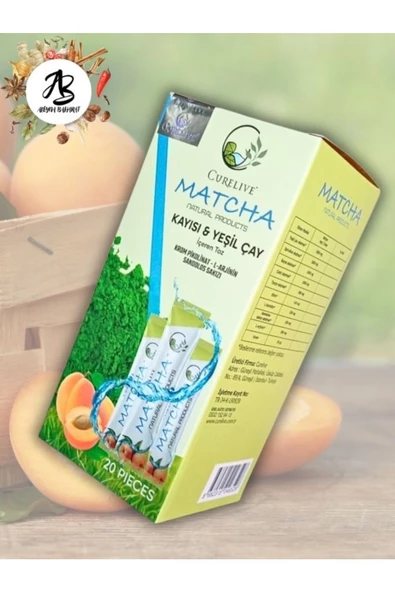 aleyna baharat Curalive Matcha Detox, Matcha Kayısı & Yeşilçay 20 Pieces