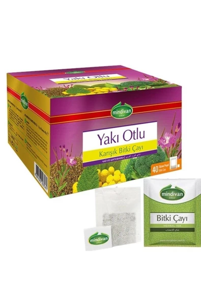 Mindivan Yakı Otlu Çay 40'lı Ipli Zarflı (karışık Bitki Çayı) Süzen Poşet
