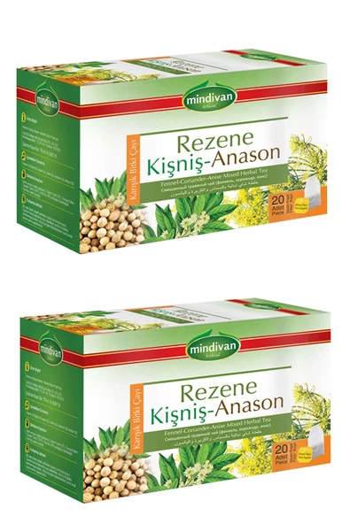 Mindivan 2 Adet Rezene Kişniş Anason Bitki Çayı