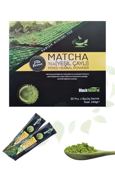 aleyna baharat Black Natural Matcha Karışık Toz Bitki Çayı 240 G Macha