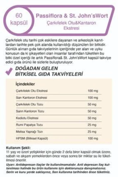 Mindivan Iyi Geceler Çayı Ve Passiflora Çarkıfelek Otu Ve Kantaron Ekstreli Kapsül - 6