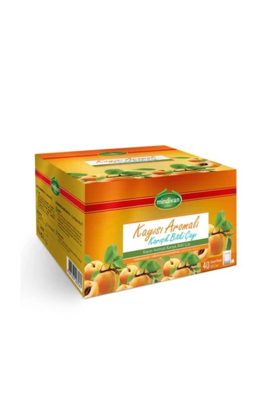 Mindivan Kayısı Aromalı Karışık Bitki Çayı (form) 40'lı Poşet Çay(2 Adet)