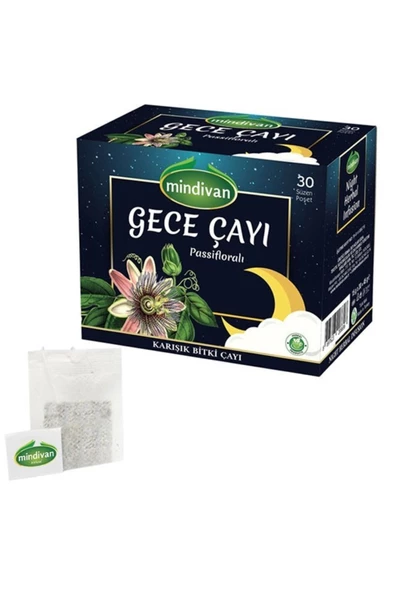 Aktar Store Mindivan Gece Çayı Pasiffloralı Karışık Bitki Çayı 30 Lu Süzen Poşet