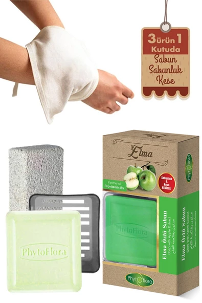 Phytoflora Elma Sabunu Ve Banyo Kesesi, Katı Sabunluk