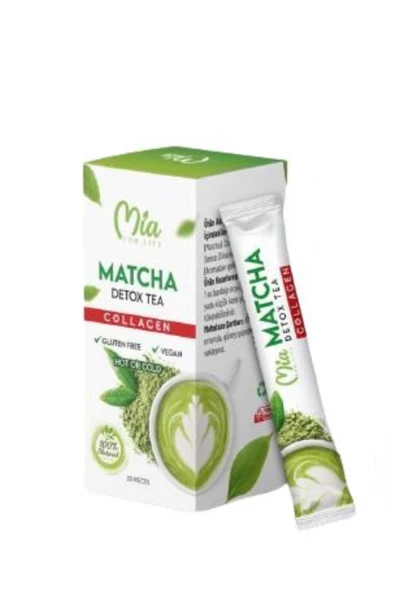 Mia For Life Matcha Çilek Aromalı Detox Burner Form Matcha Çayı 1 Kutu 20 li