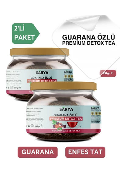 SARYA 2 Adet Guarana Özlü Premium Detox Tea 2 x 150 gr - 1