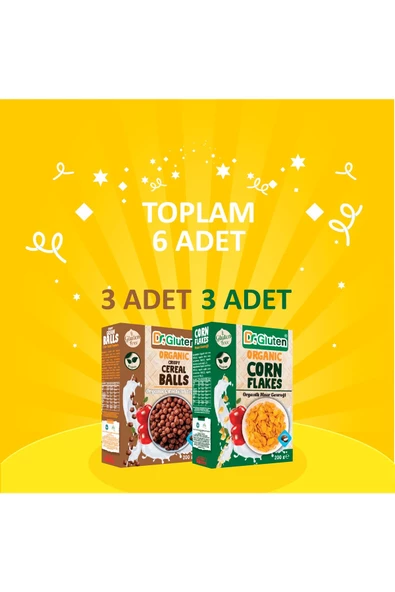 Dr.Gluten 3'lü Gevrekler Serisi (mısır,çıtır)
