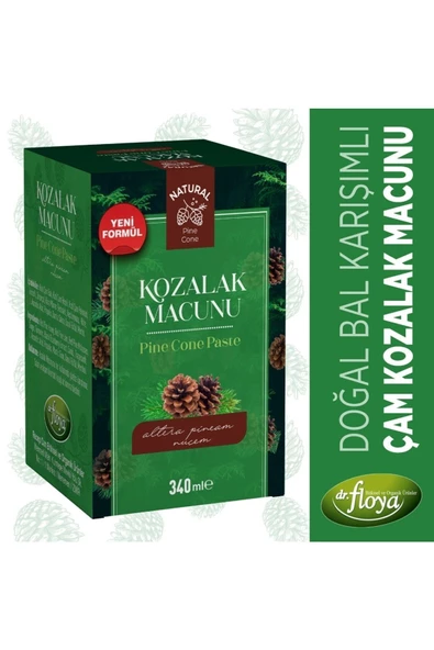 Dr. Floya Natural Çam Kozalak Macunu Kara Mürver Karışımlı 340 Ml.