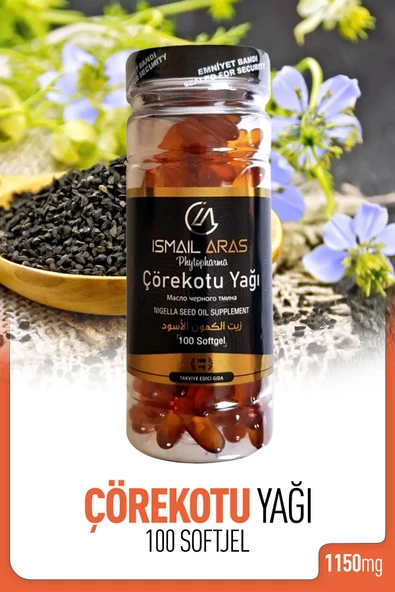 İsmail Aras Çörekotu Yağı Softjel 100 Kapsül
