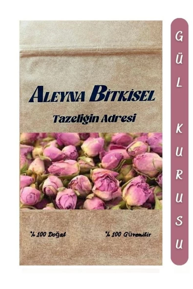 Aleyna Bitkisel Tomurcuk Pembe Gül Kurusu 50 gr